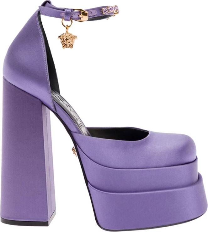 Versace Medusa Aevitas platformpompen , Paars, Dames