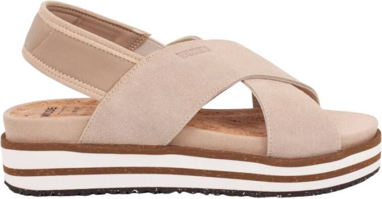 Woden Caroline Suede , Beige, Dames
