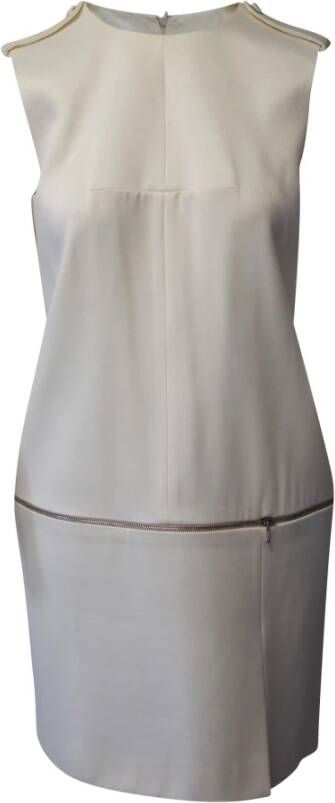 Alexander McQueen Shift Dress in White Rayon Alexander McQueen Pre owned, Wit, Dames