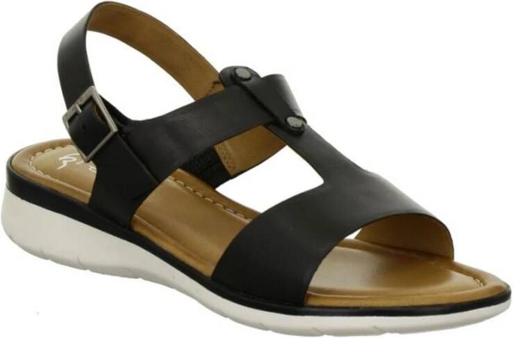 Ara Platte sandalen , Zwart, Dames