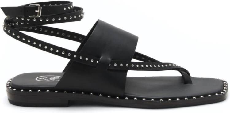 Ash Platte sandalen , Zwart, Dames