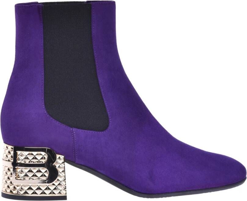 Baldinini Purple suede ankle boots , Paars, Dames