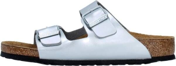 Birkenstock Slippers Arizona Kids BF Narrow Zilverkleurig