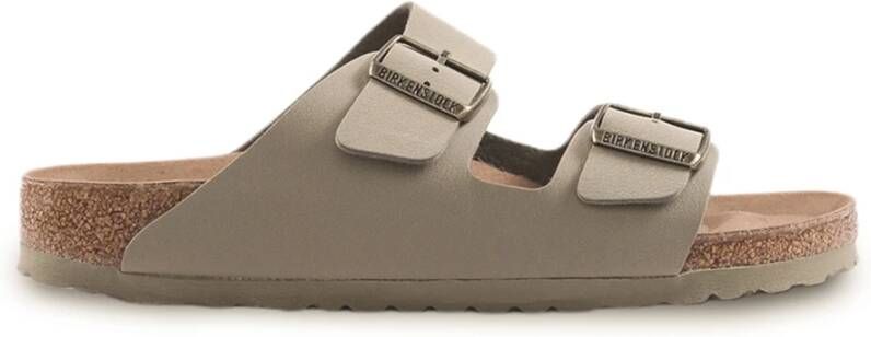Birkenstock Arizona Earthy Khaki Veg Sandalen , Groen, Unisex