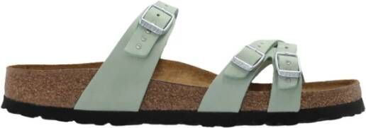 Birkenstock Franca geïnjecteerde klinknagels glijbanen , Groen, Dames