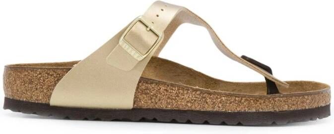 Birkenstock Gizeh Birko Flor Sandals , Geel, Dames