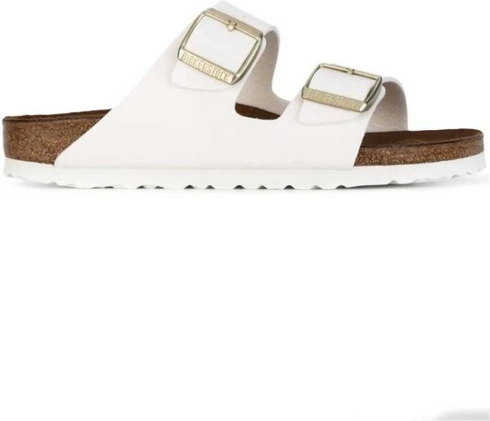 Birkenstock Sandalen Arizona Birko Flor Patent , Wit, Dames