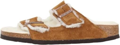 Birkenstock Schuifregelaars , Beige, Dames
