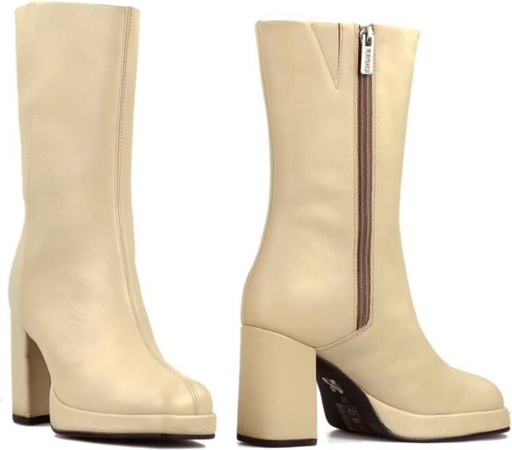 Bronx Hakken laarzen , Beige, Dames
