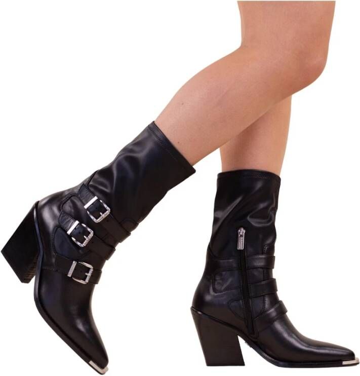 Bronx Hakken laarzen , Zwart, Dames