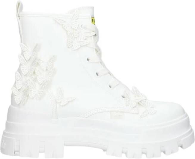 Buffalo Lace up Boots , Wit, Dames