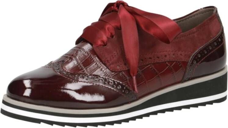 Caprice Casual Closed Wedges Bordeaux , Rood, Dames
