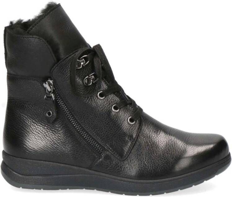 Caprice Casual Leather Booties , Zwart, Dames