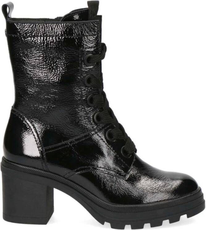 Caprice Casual Patent Leather Booties , Zwart, Dames
