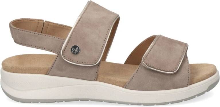 Caprice cement comb casual open sandals , Beige, Dames