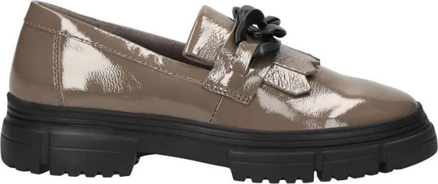 Caprice mud casual closed loafers , Bruin, Dames