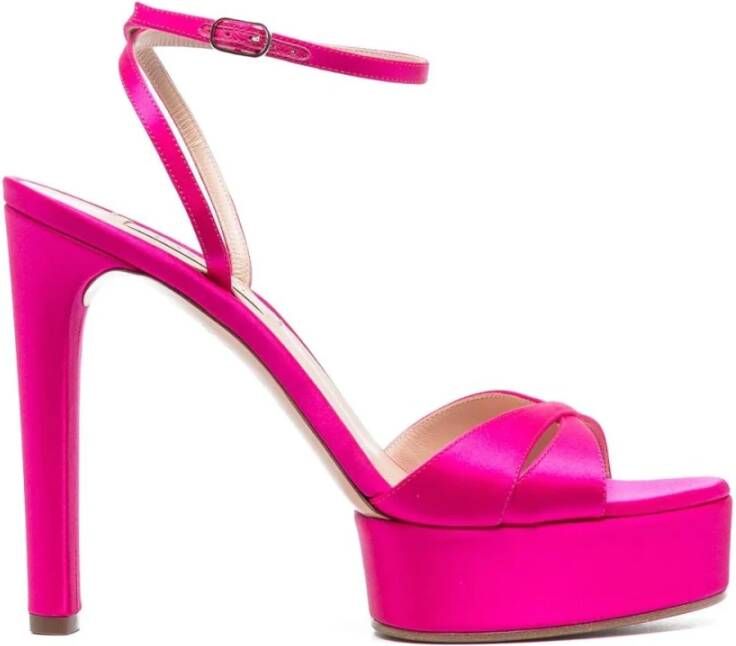 Casadei Satijnen sandaal , Roze, Dames