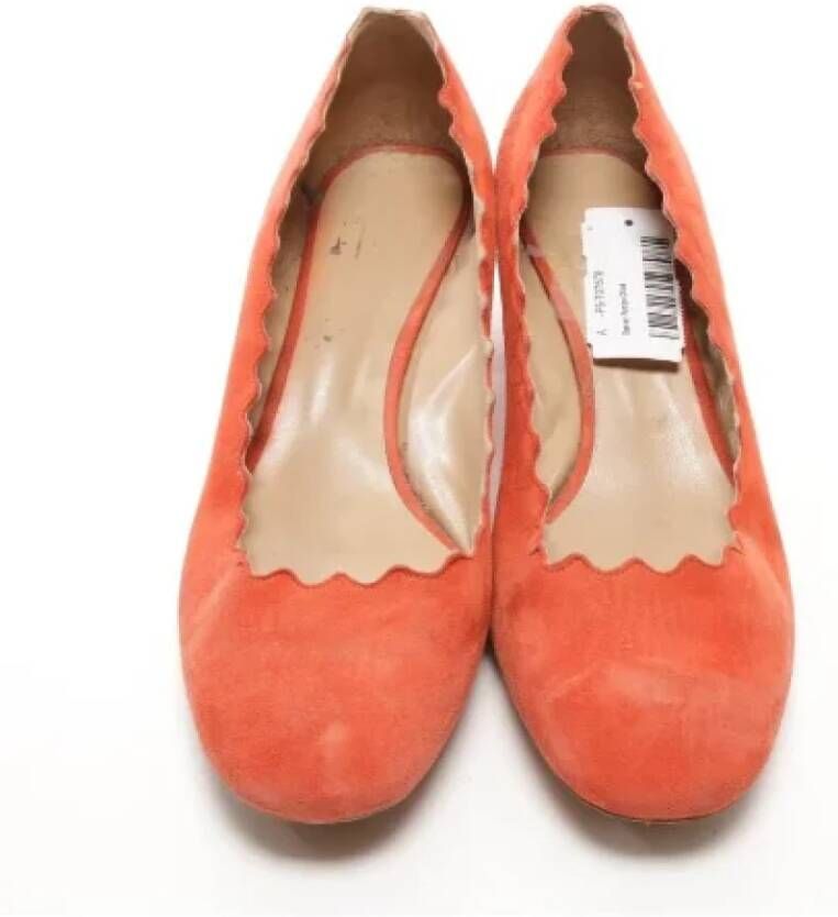 Voldoende lederen hakken Chloé Pre owned, Oranje, Dames