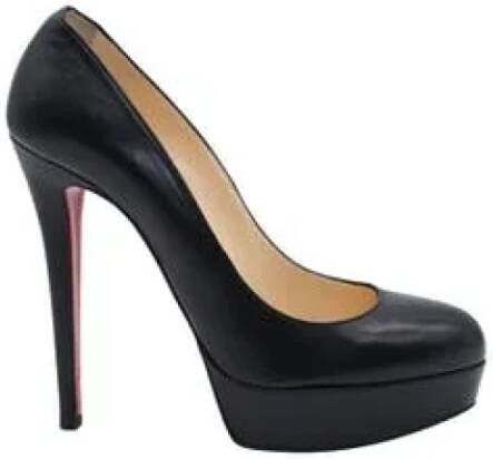 Pre owned Leather heels Christian Louboutin Pre owned, Zwart, Dames