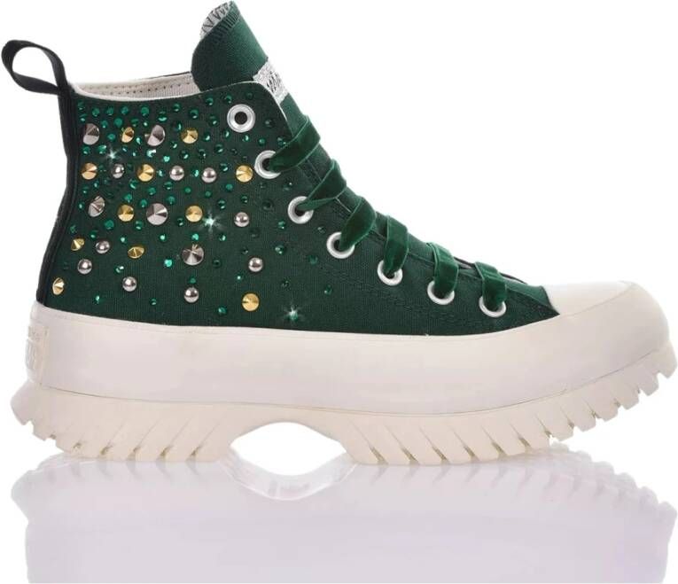 Converse Codeed script borduurwerk sweatshirt , Groen, Dames