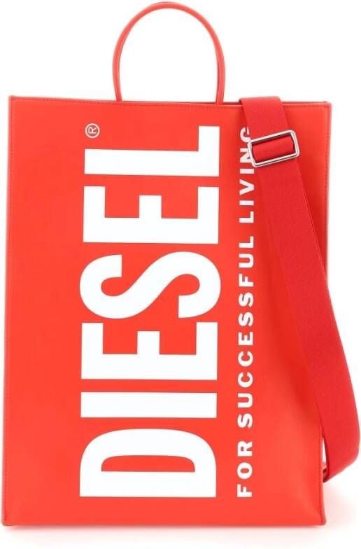 Diesel dsl shopper large leather bag , Rood, Dames