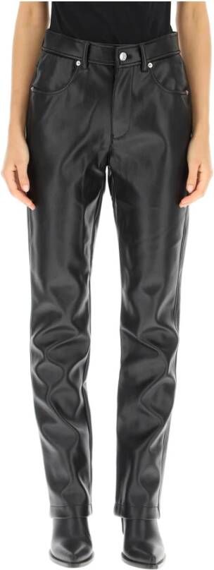 Diesel Leather Trousers , Zwart, Dames