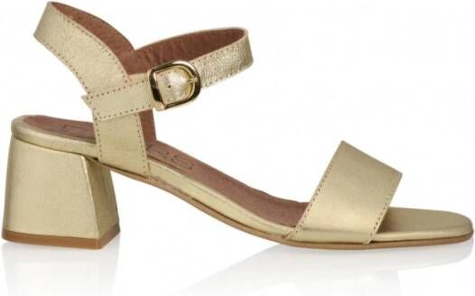 Dwrs Pisa metallic Sandalette | Champagne , Geel, Dames