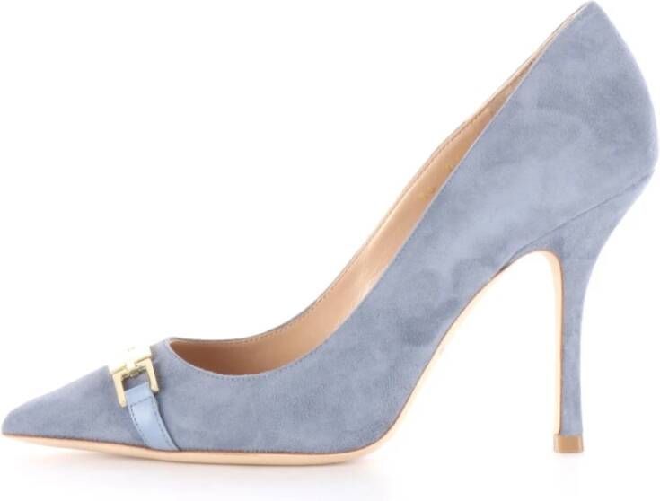 Elisabetta Franchi Lederen pompen , Grijs, Dames