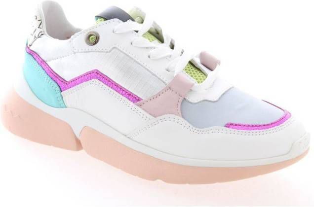 Floris van Bommel leren chunky sneakers wit/multi
