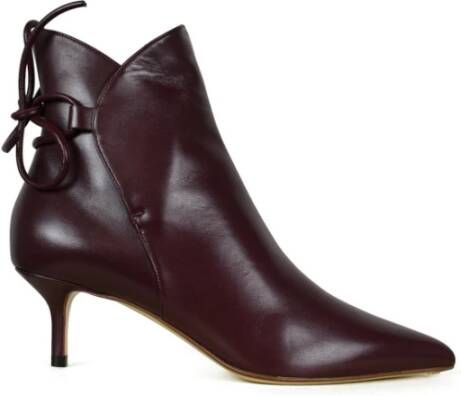 Francesco Russo Leren laarzen , Paars, Dames