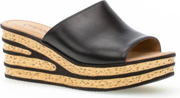 Gabor Casual Mule Sandals , Zwart, Dames