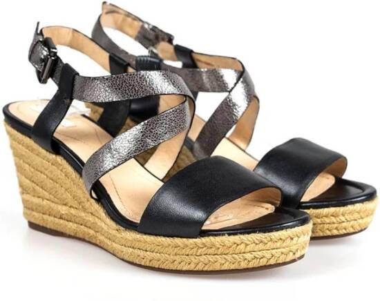 Geox Espadrilles Soleil B , Zwart, Dames