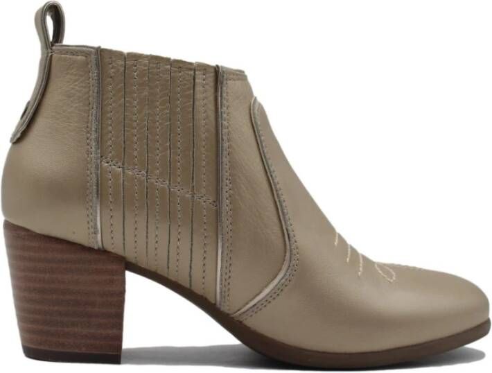 Geox Hakken laarzen , Beige, Dames