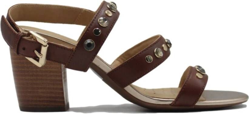 Geox Hoge hiel sandalen , Bruin, Dames