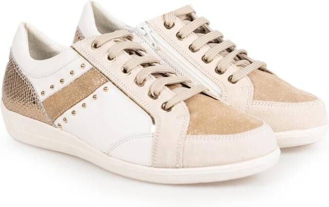 Geox Sneakers myria h , Beige, Dames