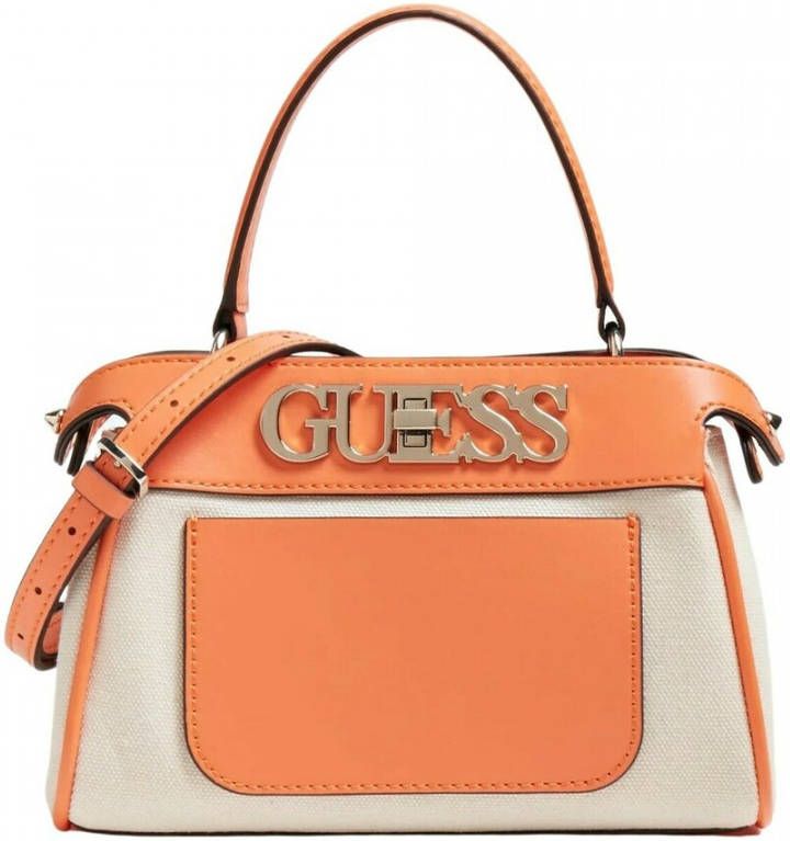 Guess Bolso Uptown Chic Satchel , Oranje, Dames