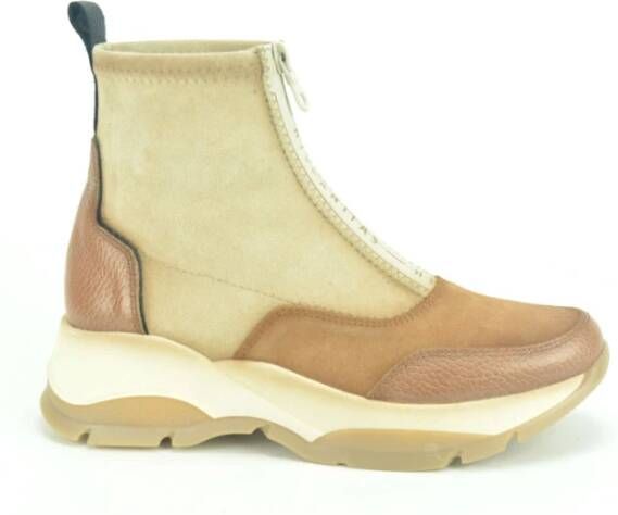 Hispanitas Enkellaarsjes Beige Dames