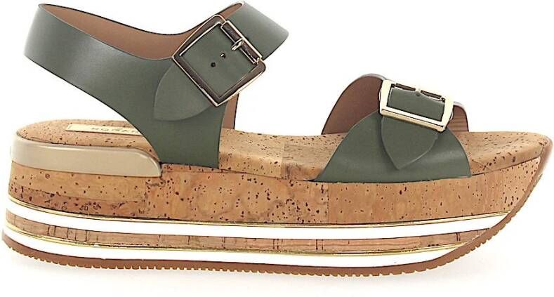 Hogan Sandalen , Groen, Dames