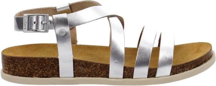 Kickers Flat Sandals Kick Alice , Grijs, Dames