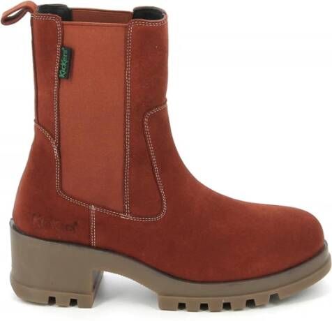 Kickers Kick Happy Chelsea Boots , Oranje, Dames