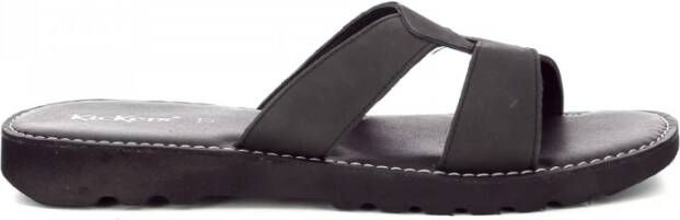 Kickers Kick Spring Sliders , Zwart, Dames