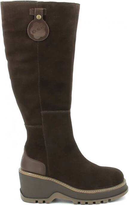 Kickers Kick Walkside High Boots , Bruin, Dames