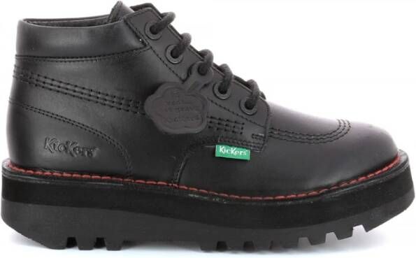 Kickers Kickplatform Lace up Boots , Zwart, Dames
