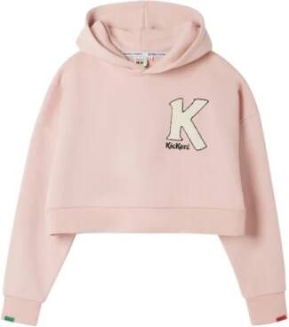 Kickers Organic Big k Crop Hoodie , Roze, Dames