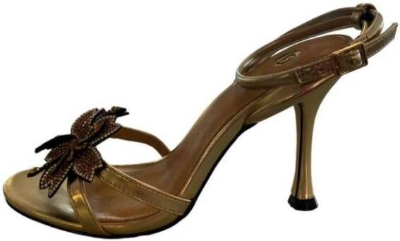 la strada Hoge hiel sandalen , Geel, Dames