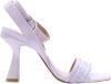 Liu Jo Hakken sandalen met Jacquard logo , Paars, Dames online kopen