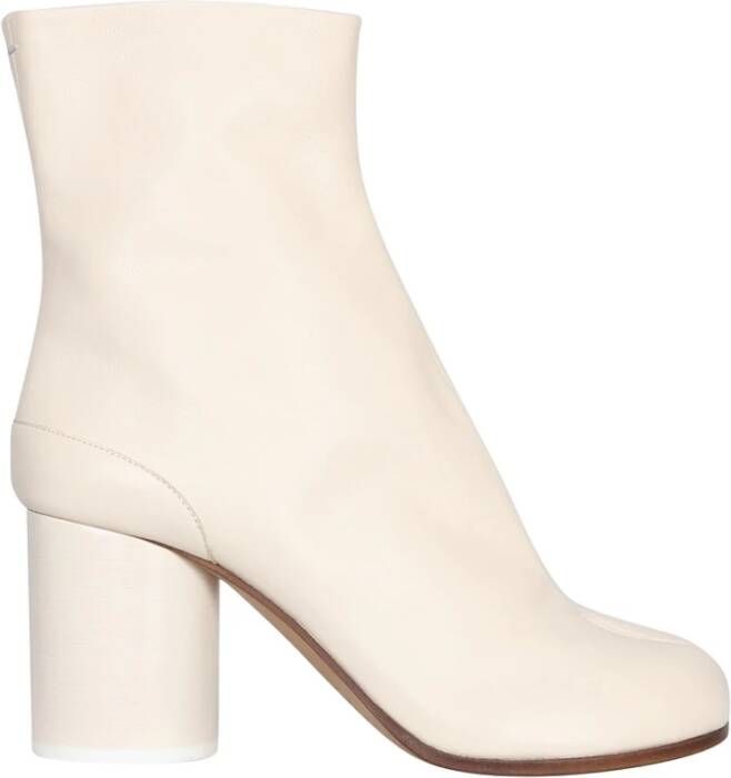 Maison Margiela Tabi Hoge hakken enkellaarzen , Beige, Dames