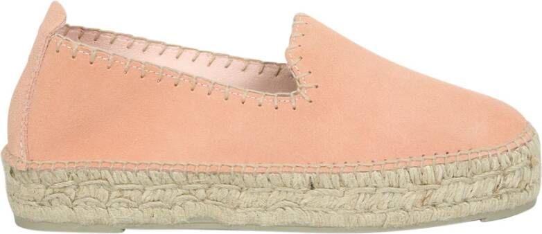 Manebí Slip on suède espadrilles , Roze, Dames