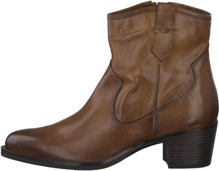 marco tozzi Booties Middle Heels , Bruin, Dames