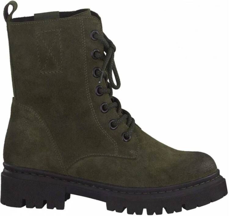 marco tozzi Casual Leather Booties , Groen, Dames